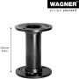 Schwarzes Wagner Möbelbein Industrial Pipe, 100 mm lang, für Möbelbau im Industrial Style.