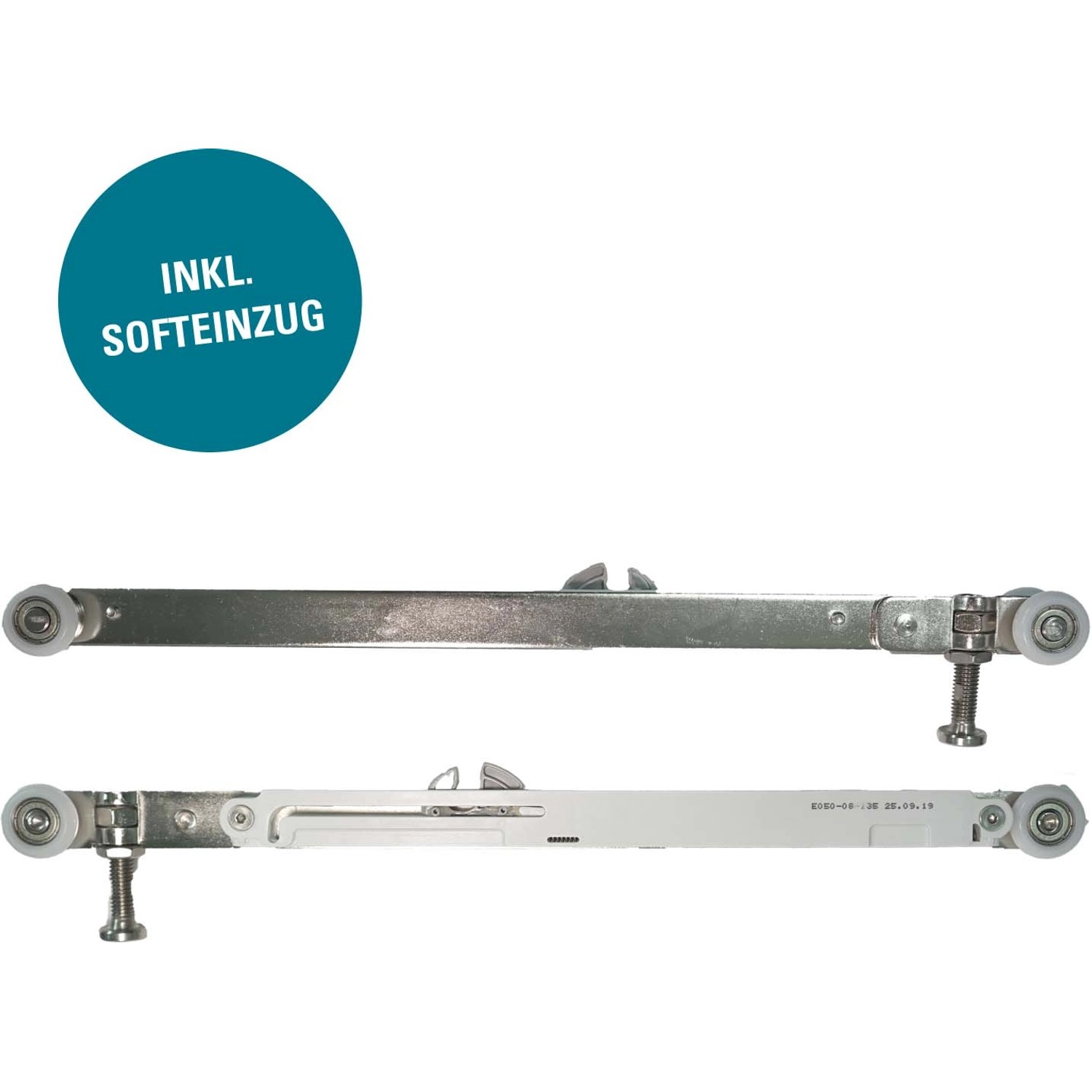 Novadoors Schiebetür-Set Ontario Bianco, 3-teilig, Weißlack, mit Softeinzug.