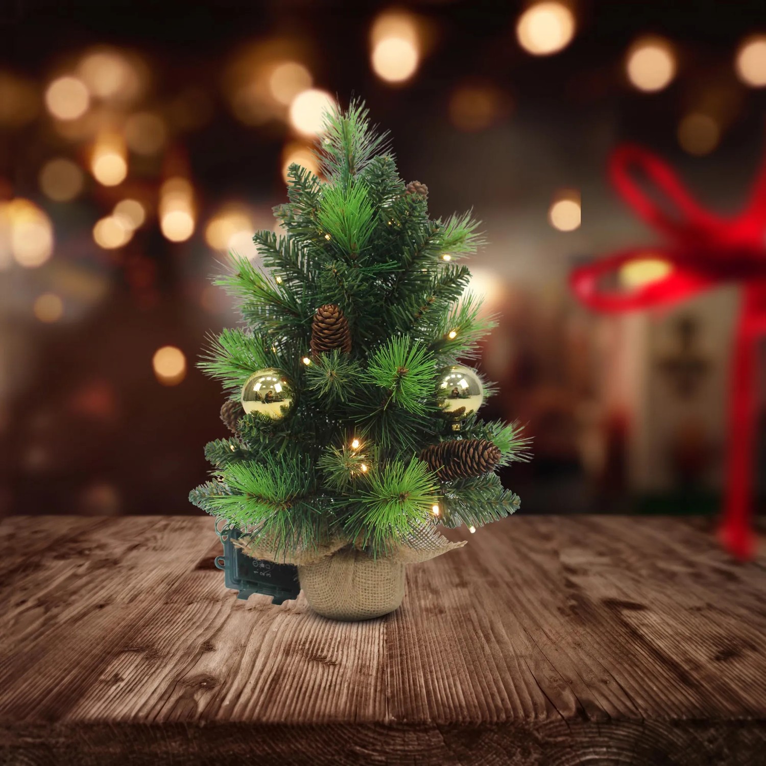 Näve Outdoor LED Weihnachtstannenbaum Noel Gold kaufen bei OBI
