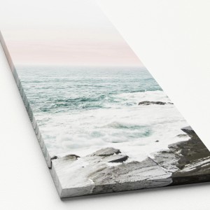 Leinwandbild Anonymus Sea Weaves, 77x27cm: Meer mit Felsen und Gischt.