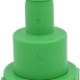 Grüner IBC Adapter S60x6 auf 1 Zoll Schlauchtülle mit Verdrehschutz für Regentonnen.