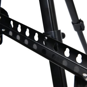 Detailansicht der schwarzen Artina Paris Metall Staffelei mit Pinselhalter.