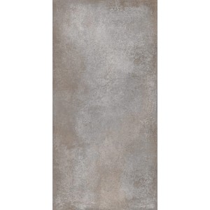 Terrassenplatte Feinsteinzeug Rust Grau, 60x120 cm, matte Oberfläche.
