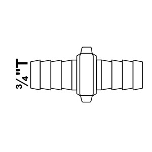Kirchhoff Schlauchverschraubung Messing 3/4 Zoll, 3-teilig, zur Verbindung von Gartenschläuchen.