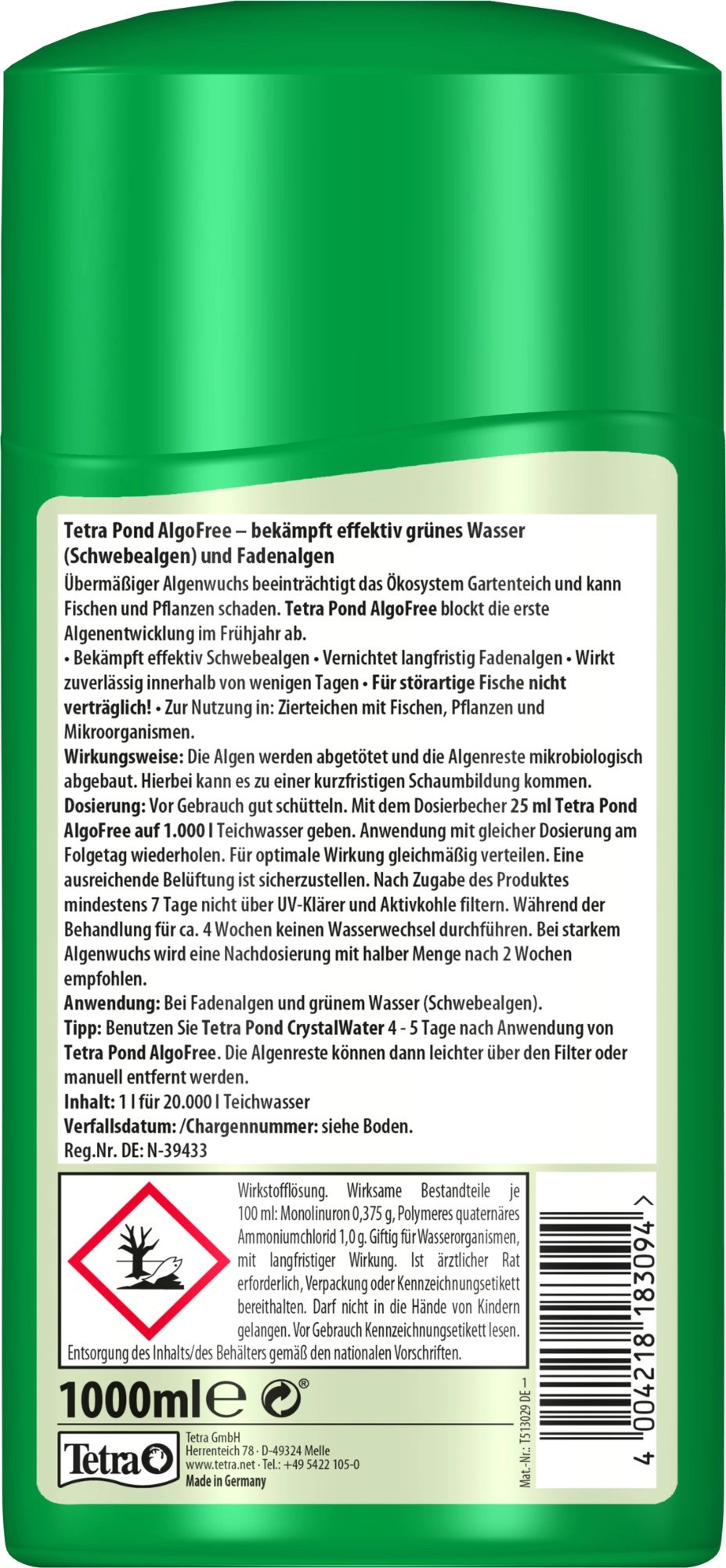 Tetra Pond Algenmittel AlgoFree 1 l kaufen bei OBI