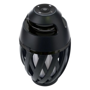 Näve LED-Außentischleuchte Muna mit Bluetooth-Speaker Schwarz Ø 10 cm x 16,5 cm