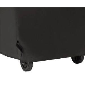 Schwarze tepro Abdeckhaube für Smoker, ca. 114x109cm, mit Klettband.