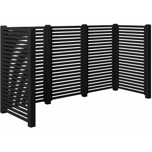 Plus Holz Mülltonnenverkleidung Tokyo Nadelholz Weiß 281 cm x 100 cm x 148 cm