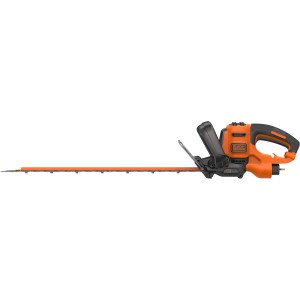 Black+Decker Elektro-Heckenschere BEHTS501, 600 W, 60 cm Schwertlänge, orange/schwarz.