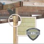 Detailansicht Karibu Pavillon Alicante: Kesseldruckimprägniertes Holz, Schutz vor Witterungseinflüssen.