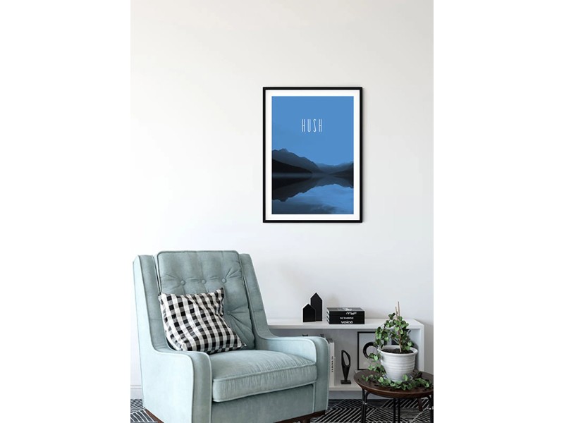 Komar Wandbild Word Lake Blue 30 x 40 cm kaufen bei OBI