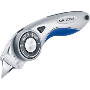LUX Universalmesser Comfort mit Multi-Lock Funktion und Klingendepot im Gehäuse.