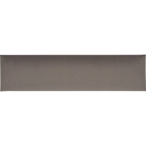 Rechteckiges Wandkissen, 15x60 cm, dunkelgrauer Samt zur Wandgestaltung.