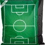 Grüner Sitzsack BigBag mit Fußballfeld-Muster, 200 l Füllvolumen.