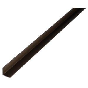 Gleichschenkliges Winkelprofil aus Aluminium, 30x30x1000 mm, in Bronze.