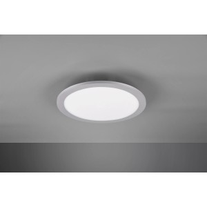 Titanfarbene LED-Deckenleuchte Tiberius, Ø 30 cm, neutralweißes Licht.