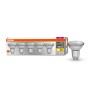 Osram LED GU10 Leuchtmittel, 5er Set, 4,3W, warmweiß, 350 Lumen.