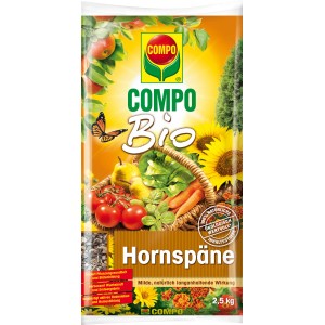 Compo Bio Hornspäne 2,5 kg: Organischer Dünger für gesunde Pflanzen und reiche Ernte.