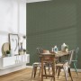Wohnraum mit grüner Glitzertapete im Art Deco Stil der Trendwall 2 Kollektion.