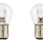 Zwei Glühlampen P21/5W 12V für Autoelektrik mit Metallsockel.