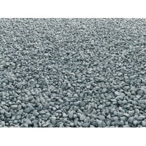 Grauer Granitsplitt (8-16 mm) als Zierkies für Gartenwege und zur Gestaltung.