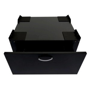 MCW Waschmaschinenunterschrank E50 Schublade 33x61x52cm Schwarz