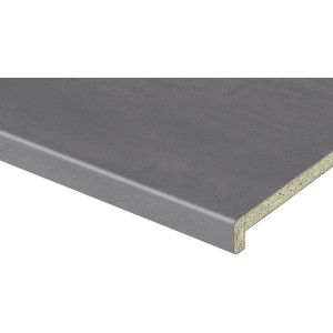 Kaindl Fensterbank Oxid, 20x3,7cm, graue Oberfläche, Detailansicht.