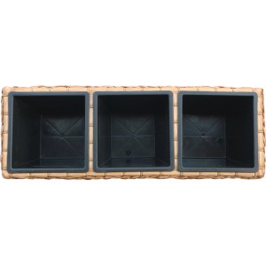 Pflanzkasten Polyrattan Natur 82 cm x 28 cm x 73,5 cm
