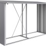 Biohort Kaminholzregal Woodstock 300, silber-metallic, mit Stahlblech und Alurohr-Rahmen.