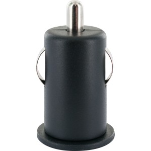 Schwarzes Schwaiger KFZ-Ladegerät mit USB-Anschluss für Handy-Zubehör.
