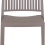 Siena Garden Lane Stapelstuhl, taupe, aus recycelbarem Material für Garten, Balkon und Terrasse.