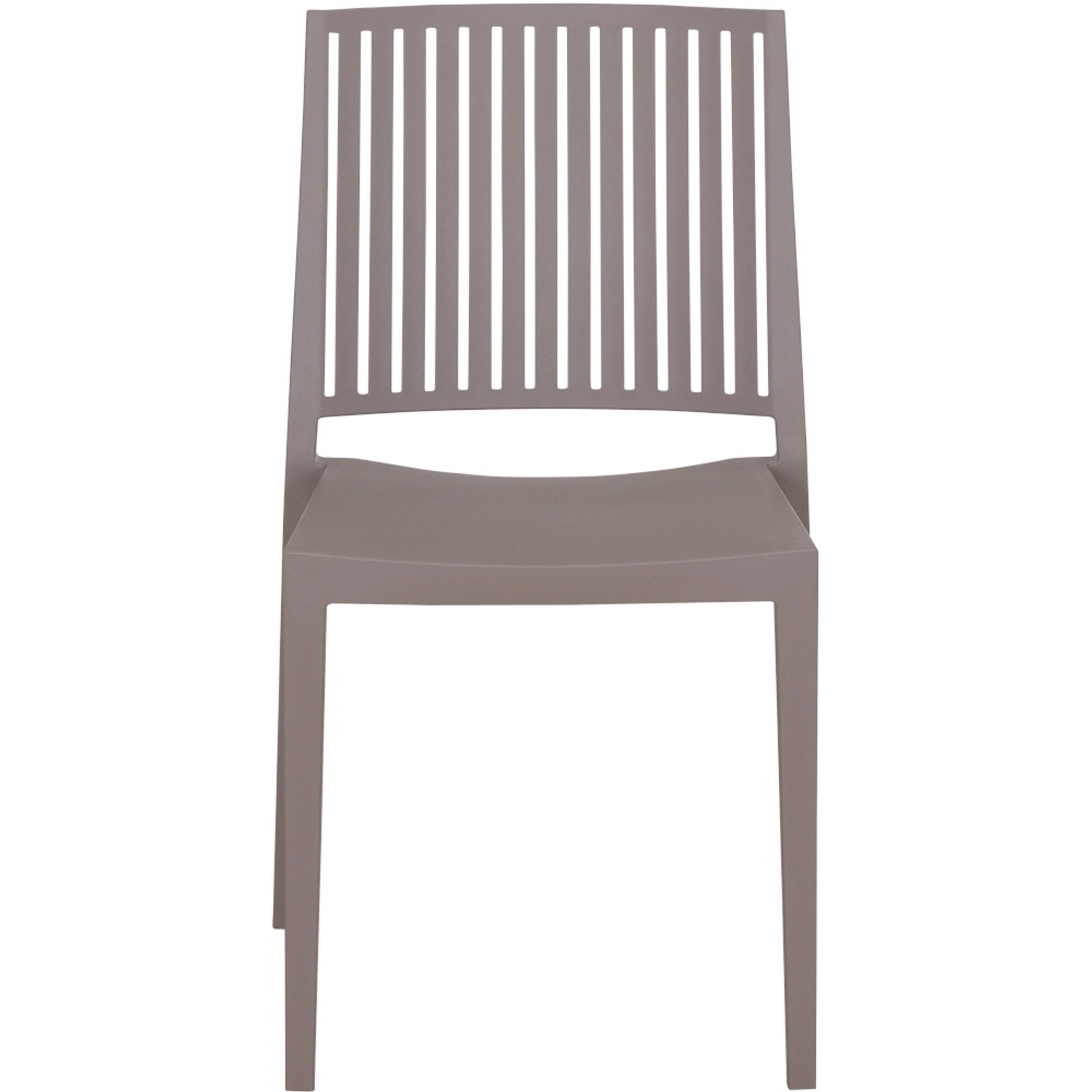 Siena Garden Lane Stapelstuhl, taupe, aus recycelbarem Material für Garten, Balkon und Terrasse.