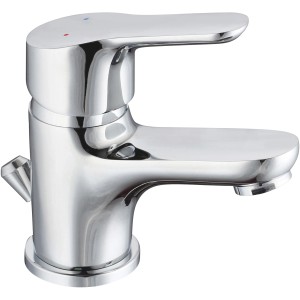 Schütte Waschbeckenarmatur Vico Chrom, Einhebelmischer für Waschtisch im Bad.