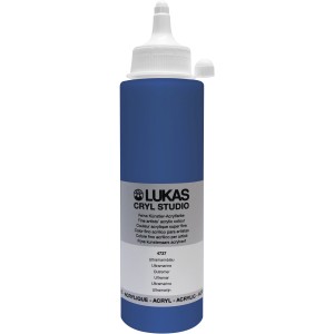 Lukas Cryl Studio Premium Acrylfarbe, 250ml, Ultramarinblau. Künstler-Acrylfarbe für brillante Ergebnisse.