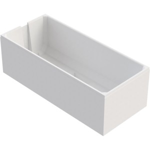 Ottofond Körperformwanne-Set, 170x75 cm, Weiß. Rechteck-Badewanne mit Wannenträger und Ablaufgarnitur.