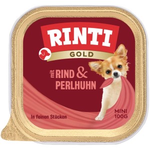 Rinti Hunde-Nassfutter Gold Mini Rind und Perlhuhn 100 g