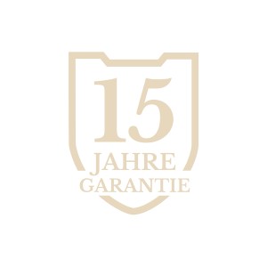 15 Jahre Garantie-Siegel für Kent & Stowe Gartenhandgeräte.