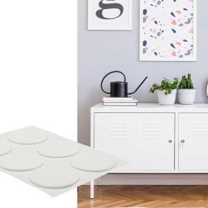 Wagner Softfilz-Pads-Set EH0025 Ø 25 mm x 1 mm Weiß 24-tlg.