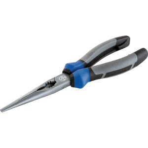 LUX Telefonzange Professional, 200 mm, mit blau-grauem Griff zum Halten, Schneiden und Greifen.