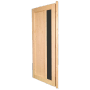 Panto Nebeneingangstür NET 510 Natur, Holz mit Glaseinsatz, 98x198 cm, DIN rechts.