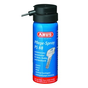 Abus Pflegespray PS88, 50ml für Türzylinder, schützt vor Vereisung und macht Schlösser leichtgängiger.