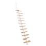 Minka Twister Mittelholmtreppe, Buche, Weiß. Raumspartreppe für kleine Deckenöffnungen.