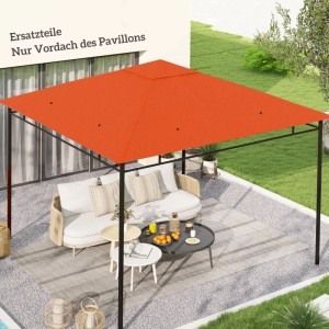Outsunny Pavillon Ersatzdach Polyester L298 x B298 cm Orange