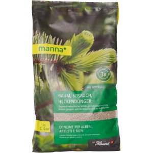Manna Baum-, Strauch-, Heckendünger 1kg im Sack. Dünger für Bäume, Sträucher und Hecken.