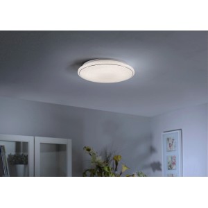 Weiße LED-Deckenleuchte Jupiter mit Sternenhimmel-Optik, Ø 59 cm.