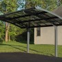 Palram Canopia Arizona Breeze Carport, 2.9x5 m, Anthrazit. Aluminium Carport mit Polycarbonat Dach.