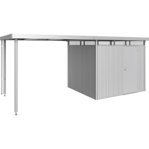 Biohort Seitendach Größe L, Silber-Metallic, für HighLine H3 Gerätehaus. Zusätzliche, überdachte Abstellfläche.