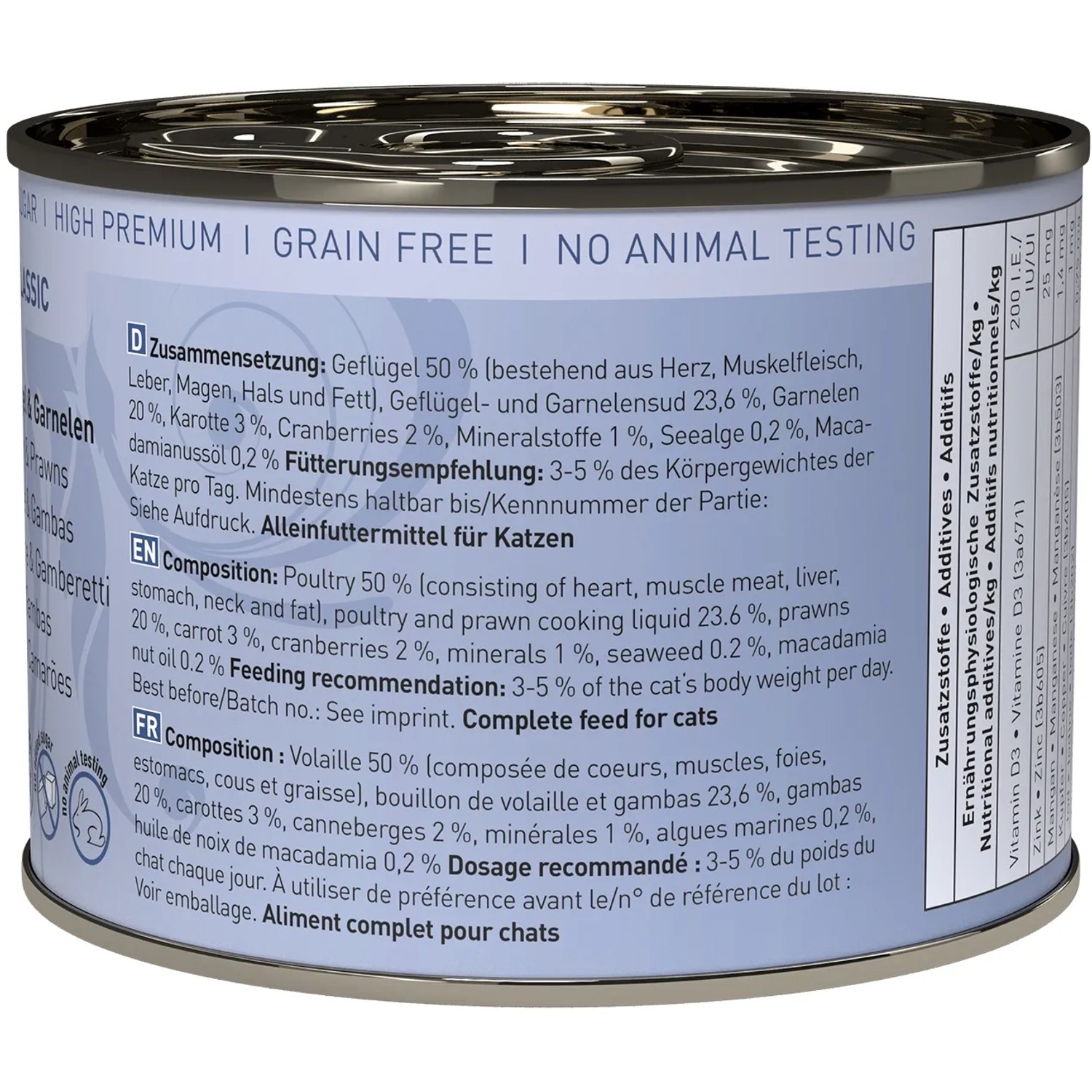 Catz Finefood Katzenfutter No.17 Geflügel & Garnele, 200g Dose.