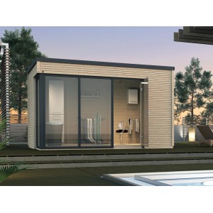 Weka Holz-Gartenhaus Cubilis Gr. 2 Natur 380 cm x 380 cm