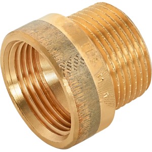 Hahnverlängerung aus Rotguss, 24,1/26,4 mm, Gewindefitting für Armaturen, 12,5 mm Verlängerung.